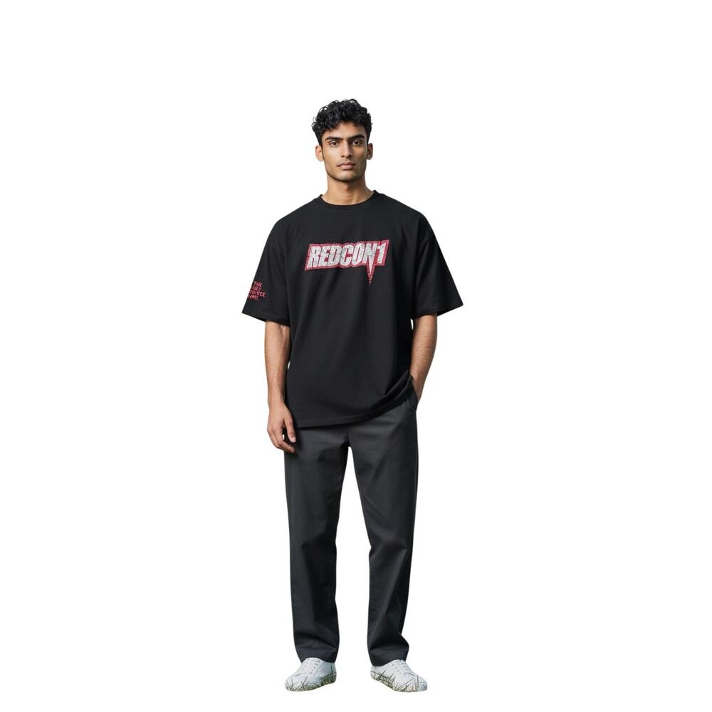 Redcon1 Black Graphic T‑Shirt Men’s 2XL Athletic Apparel Cotton Tee Preowned